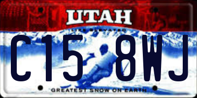 UT license plate C158WJ