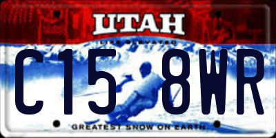UT license plate C158WR