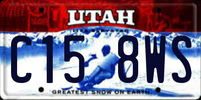 UT license plate C158WS