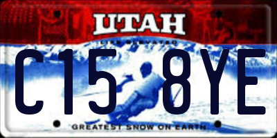 UT license plate C158YE