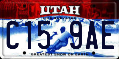 UT license plate C159AE
