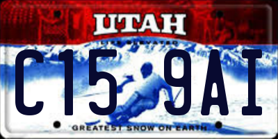 UT license plate C159AI