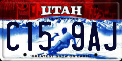 UT license plate C159AJ