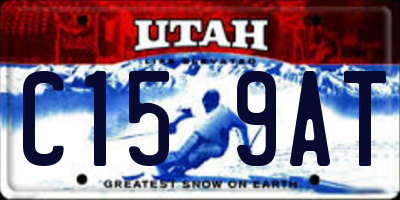 UT license plate C159AT
