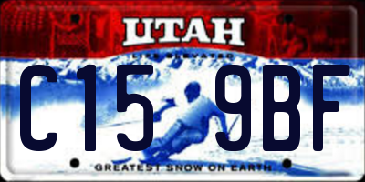 UT license plate C159BF