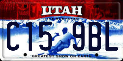 UT license plate C159BL