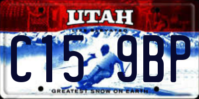 UT license plate C159BP