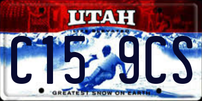 UT license plate C159CS