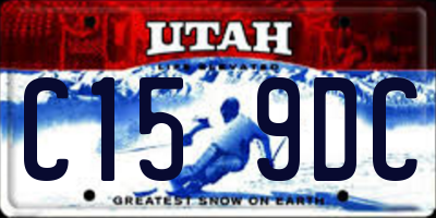 UT license plate C159DC