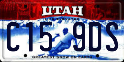 UT license plate C159DS