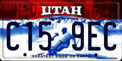 UT license plate C159EC