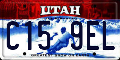 UT license plate C159EL