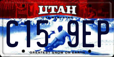 UT license plate C159EP