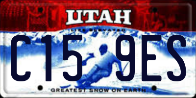 UT license plate C159ES