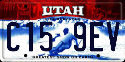 UT license plate C159EV