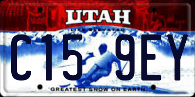 UT license plate C159EY