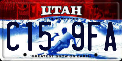 UT license plate C159FA