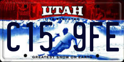 UT license plate C159FE