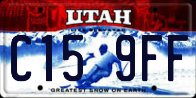 UT license plate C159FF
