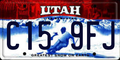 UT license plate C159FJ