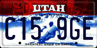 UT license plate C159GE