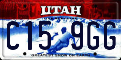 UT license plate C159GG