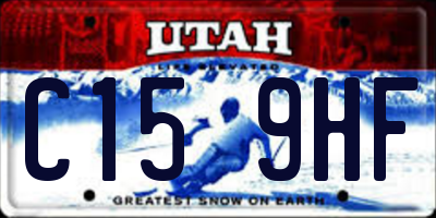 UT license plate C159HF
