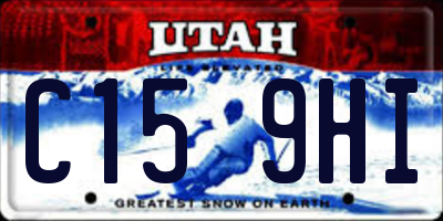UT license plate C159HI