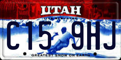 UT license plate C159HJ