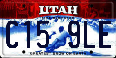 UT license plate C159LE