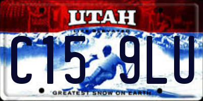 UT license plate C159LU