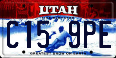 UT license plate C159PE