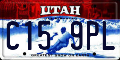 UT license plate C159PL