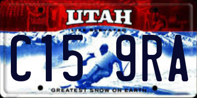UT license plate C159RA