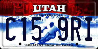 UT license plate C159RI