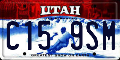UT license plate C159SM