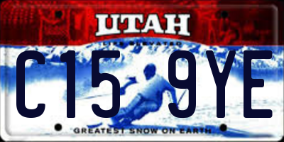 UT license plate C159YE