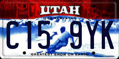 UT license plate C159YK