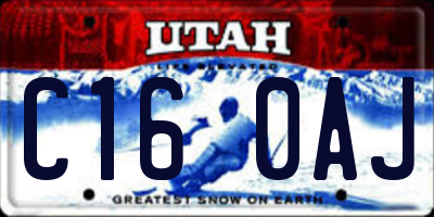 UT license plate C160AJ