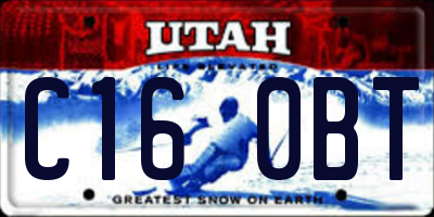 UT license plate C160BT