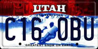 UT license plate C160BU