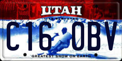 UT license plate C160BV