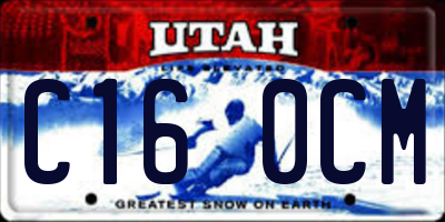 UT license plate C160CM