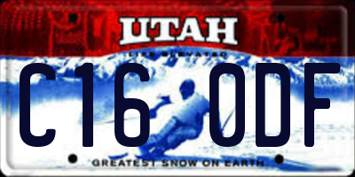 UT license plate C160DF