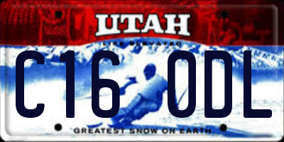 UT license plate C160DL