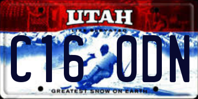 UT license plate C160DN