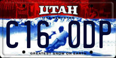 UT license plate C160DP