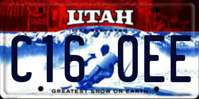 UT license plate C160EE