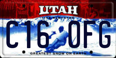 UT license plate C160FG