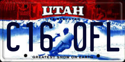 UT license plate C160FL